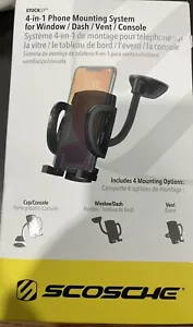 Scosche StuckUp 4 In 1 Universal Car Cell Phone Holder Mounting System NWT - Picture 1 of 5