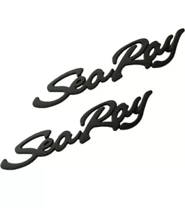2pc SEA RAY SEARAY 3D Raised Decal Letters Black EMBLEM BADGE BOAT LOGO 12-3/4" - Bild 1 von 10