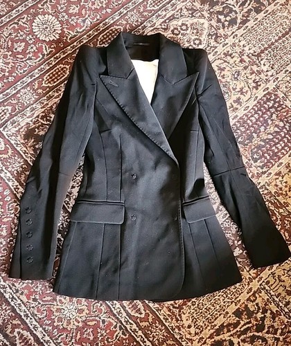 MAISON MARGIELA Giacca blazer nero lana scultorea Maison Martin Margiela x H&M taglia EU36 US 6