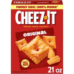 Cheez-It Original Cheese Crackers, Baked Snack Crackers, 21 oz,100% real cheese - Picture 1 of 10