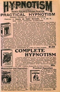 1933 anuncio de letra pequeña práctico, completo y ciencia del hipnotismo curación magnética - Imagen 1 de 2