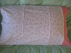 Snoopy Project Linus Peanuts Pink Cotton Handmade Standard Queen Pillowcase - Picture 1 of 2