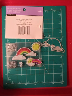 Nuevo Juego de Sellos Acrílicos Transparentes Herramienta Troquelada de Metal Recuerdos Sol Arco Iris  Foto 1 de 4