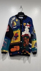 Belle Pointe Monat des Jahres Kalender Strick Pullover Urlaub Knopfleiste LESEN - Bild 1 von 14