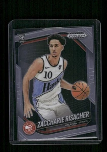 2024-25 Prizm Black Debut Zaccarie Risacher #181 Hawks RC - Foto 1 di 2