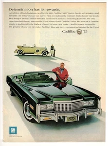 Cadillac Eldorado 1975 original convertible Arnold Palmer anuncio impreso 8,5x11 - Imagen 1 de 1