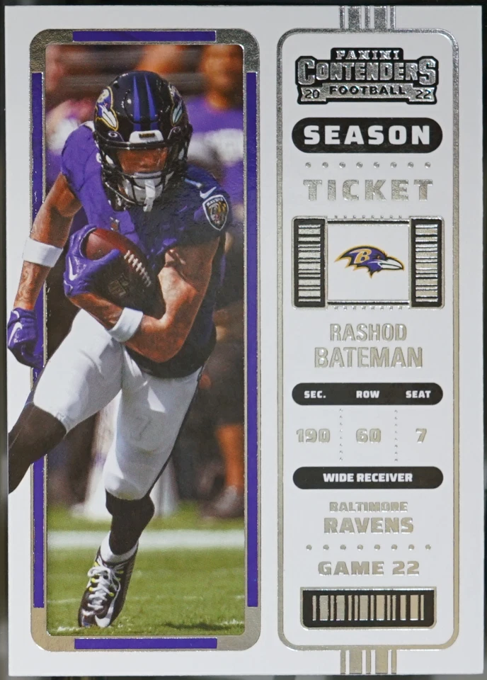 2022 Panini Contenders Football Rashod Bateman #6 NM - Image 1 of 1