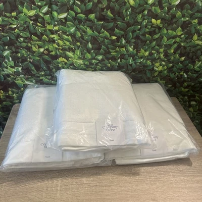 New Lot Of 3 The Company Store Cotton Plush Spa Towels White - Image 1 of 4