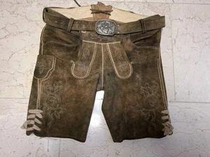 SPIETH & WENSKY -Havel In Tabak/HOLZ Lederhose Gr.44 Tracht Braun WILD BOCK - Bild 1 von 11