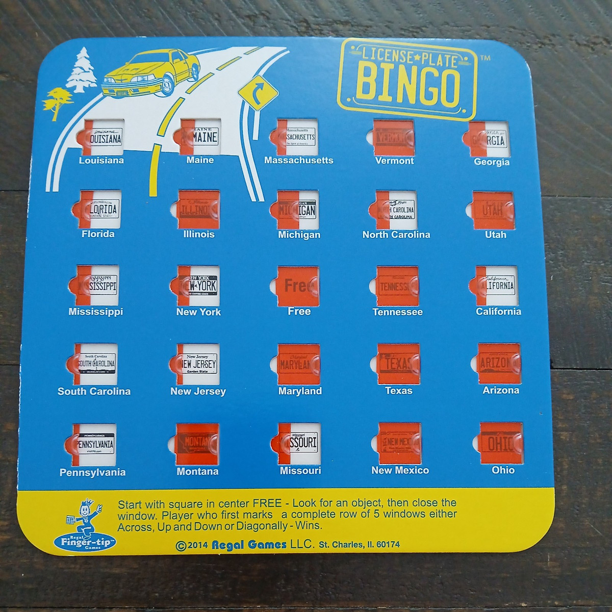 Vintage Style License Plate Bingo Travel Car Game Vintage Style License Plate Bingo Travel Car Game