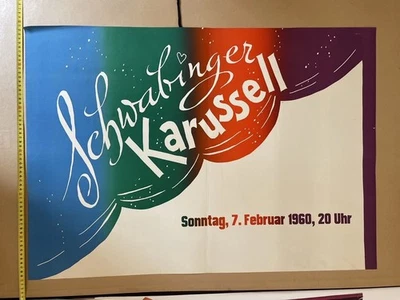 Original Plakat „Schwabinger Karussell“ 1960 – München – Mid-Century Design - Bild 1 von 2