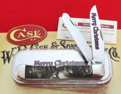 Cuchillo Case XX Navidad Trapper 2009 Hardware Santa Art 1 de 350 ¡NUEVO! Sin precio base Foto 1 de 4