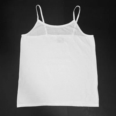 Girls Tank Top Cami Youth XL (14-16) White 100% Cotton Comfort Soft Summer q - Image 1 of 4
