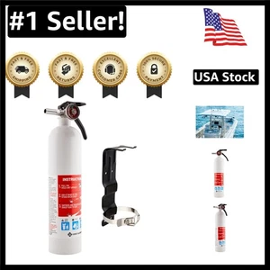 Marine-Approved Fire Extinguisher - Durable Metal & Safety Seal Bracket Included - Picture 1 of 8
