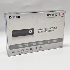 Adattatore USB D-LINK Wireless Ac1200 Dual Band modello DWA-182 NUOVO SIGILLATO - Foto 1 di 3