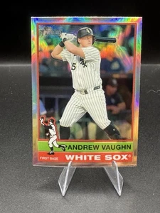 2025 Topps Heritage - Andrew Vaughn Chrome Refractor #413 Short Print White Sox - Bild 1 von 2