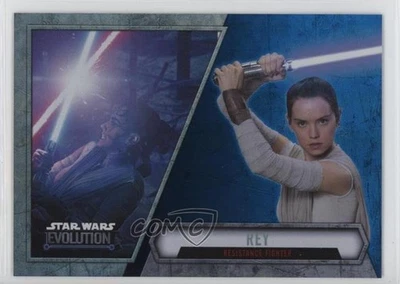 2016 Topps Star Wars Evolution Blue Lightsaber Rey Resistance Fighter #91 0nr3 - Image 1 of 3