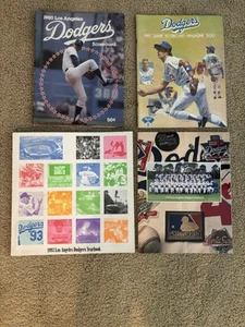 1980 and 1983 Dodgers scorecards and 1993 and 1994 Dodgers yearbooks - Picture 1 of 2