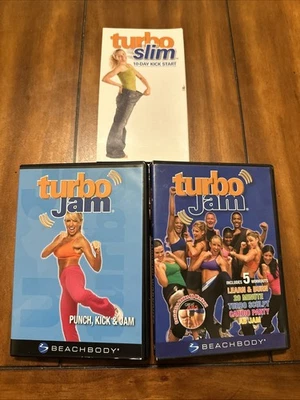 2 New Turbo Jam 5 Rockin Workouts DVD Beachbody Chalene Johnson Punch Abs Cardio Foto 1 de 4