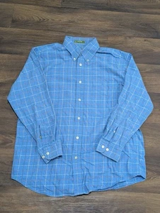 Orvis Herren Langarmhemd mit Knopfleiste Angeln Outdoor Large blau kariert - Bild 1 von 7