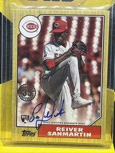 2022 Topps Update Reiver Sanmartin 1987 RC Auto #87BA-RS Cincinnati Reds - Bild 1 von 2
