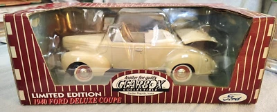 Gearbox 1940 Ford Deluxe Coupe Convertible Pedal Car Bank Diecast NIB Beige - Image 1 of 4
