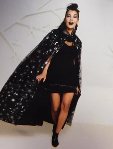 Hyde & EEK! Boutique Glow in the Dark Star Printed 48" Long Halloween Cape #4659 - Picture 1 of 8