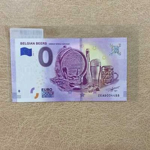 Banconota ricordo euro birre belghe Germania ZEAD 004488 - Foto 1 di 2