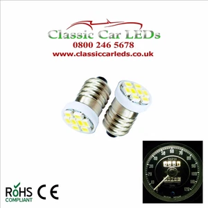 2x WARM WHITE MGB MGBGT TRIUMPH TR3 TR4 TR6 JAGUAR AUSTIN LED BULBS GLB987 E10 - Picture 1 of 2