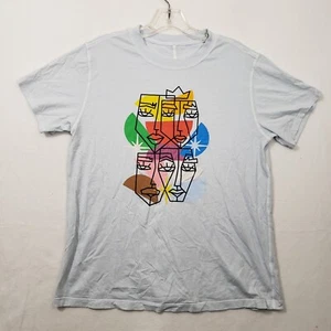 Lululemon All Yours Cotton T-Shirt Simón Malvaez’ Pride Size 4 Silver Blue Pima - Picture 1 of 6