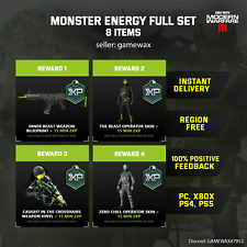⚡ INSTANT ⚡ Call of Duty Modern Warfare 3 MW3 Monster Energy ALL 8 Rewards Skins