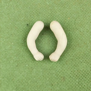 Antique dollhouse doll arms, porcelain, 1.73" / 44 mm, elastic fixing, Germany - Picture 1 of 5