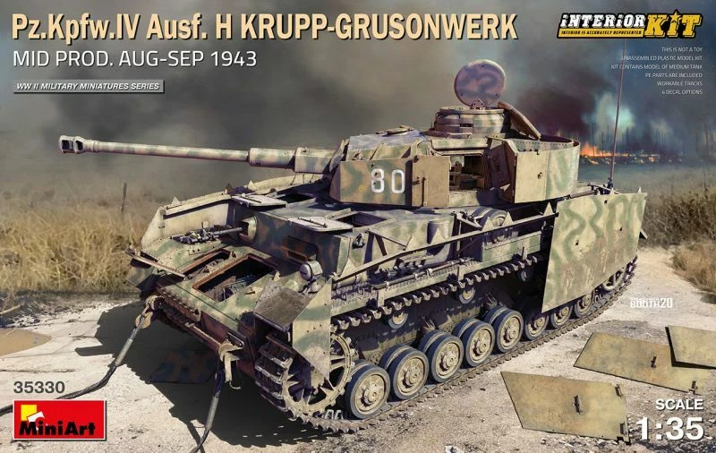 Pz.kpfw.IV Ausf. H Krupp-grusonwerk. Mid Prod. 1943 Interior Kit 1:35 Kit - Immagine 1 di 1