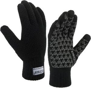 Winter Warm Touchscreen Gloves for Men and Women Touch Screen Fleece Lined Knit - Picture 1 of 12