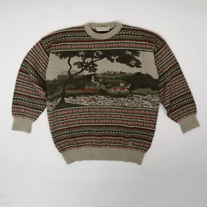Rare Vintage Burberry Golf Knit Wool Sweater Size 42 - Picture 1 of 5
