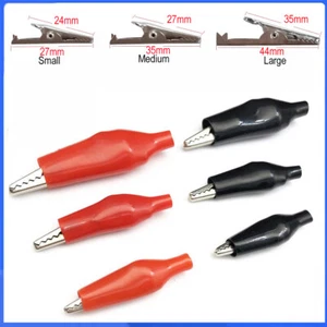 Insulated Crocodile Alligator Clips Test Lead Connectors Battery 5A Clamps - Picture 1 of 13