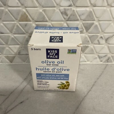 Kiss My Face оливковое масло без запаха батончик мыло 4 унц 3 упаковки - Изображение 1 из 2