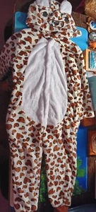 Kids pj's Halloween costume Leopard cat One Piece Unisex 4-5 year size - Picture 1 of 4