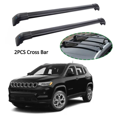 Barra transversal de 2 piezas para Jeep Compass 2017-2025 barra transversal de techo barra transversal de equipaje Foto 1 de 4