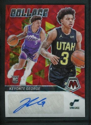 2023-24 KEYONTE GEORGE AUTO PANINI MOSAIC CHOICE RED RC COLLAGE AUTOGRAPHS - Image 1 of 2