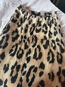 Vero Moda Animal Print Pleated Skirt Size L - Picture 1 of 4