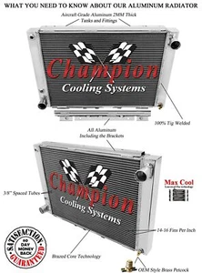 4 Row SubZero Champion Radiator for 1964 1965 1966 Ford Thunderbird #MC64TB - Foto 1 di 7