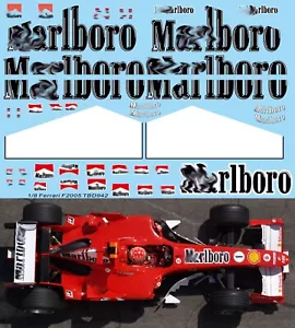 1/8 Decals per Ferrari F2005 Michael Schumacher ( RC Kyosho ) TBD942 - Picture 1 of 1