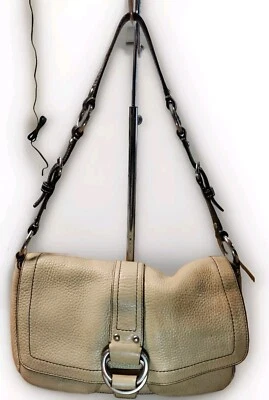 Bolso de Mano Coach Chelsea Cuero Guijarro Tostado Marfil #F10893 Cartera de Hombro Foto 1 de 4