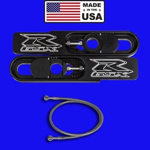 2009-2016 GSXR 1000 bolt on swingarm extensions & Brake Line "Made In The USA" - Picture 1 of 2
