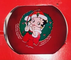 Vintage Betty Boop 1995 Round Christmas Ornament Red NEW Bright Ideas Unlimited - Picture 1 of 4