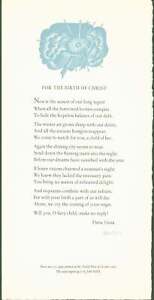 Dana Gioia / For the Birth of Christ broadside Signed 1st Edition 1985 #272070