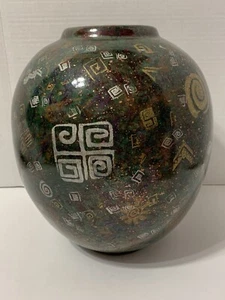 Riesige Kristi de Salsa Southwest Phoenix AZ Salsa-Stil grüne Keramik Vase - 11 Zoll - Bild 1 von 10