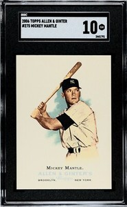 2006 Topps Allen & Ginter Mickey Mantle SGC 10 Gem Mint New York Yankees 💎