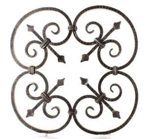 Schmiedeeisen Ornament Eisen geschmiedet 590x590mm Gitter für Geländer Zaun Tor - Bild 1 von 2